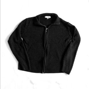 Classy black zip up sweater